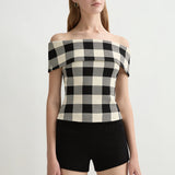 Posse - PIPPA STRAPLESS TOP - HERITAGE PLAID