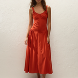 Faithfull - Olas Midi Dress Dusty Tomato