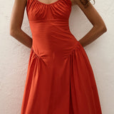 Faithfull - Olas Midi Dress Dusty Tomato