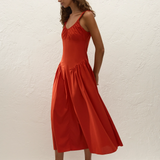 Faithfull - Olas Midi Dress Dusty Tomato