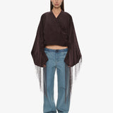 Christopher Esber - Corduroy Cocoon Fringed Jacket