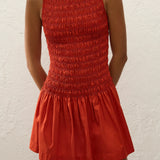 Faithfull - Maria Mini Dress Dusty Tomato