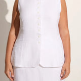 Faithfull - Domenico Vest White - Final Sale