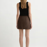 Posse - ALICE SKIRT - CHOCOLATE CREAM PINSTRIPE