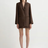 Posse - LEON BLAZER - CHOCOLATE CREAM PINSTRIPE