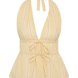 Faithfull - Ermita Top Ombre Stripe Faded Mustard