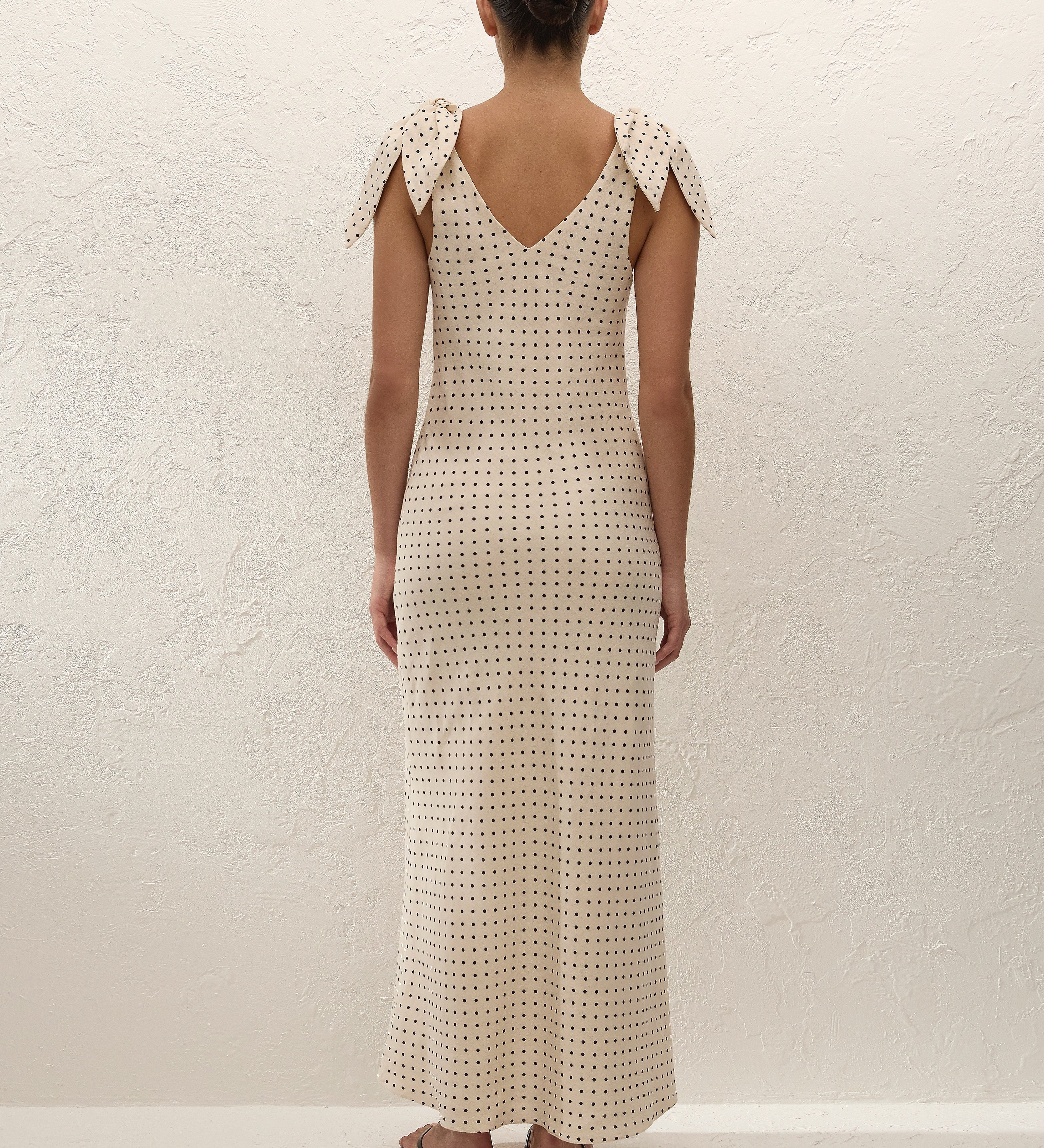 Faithfull - Solana Maxi Dress Lola Polka Dot Cream Black