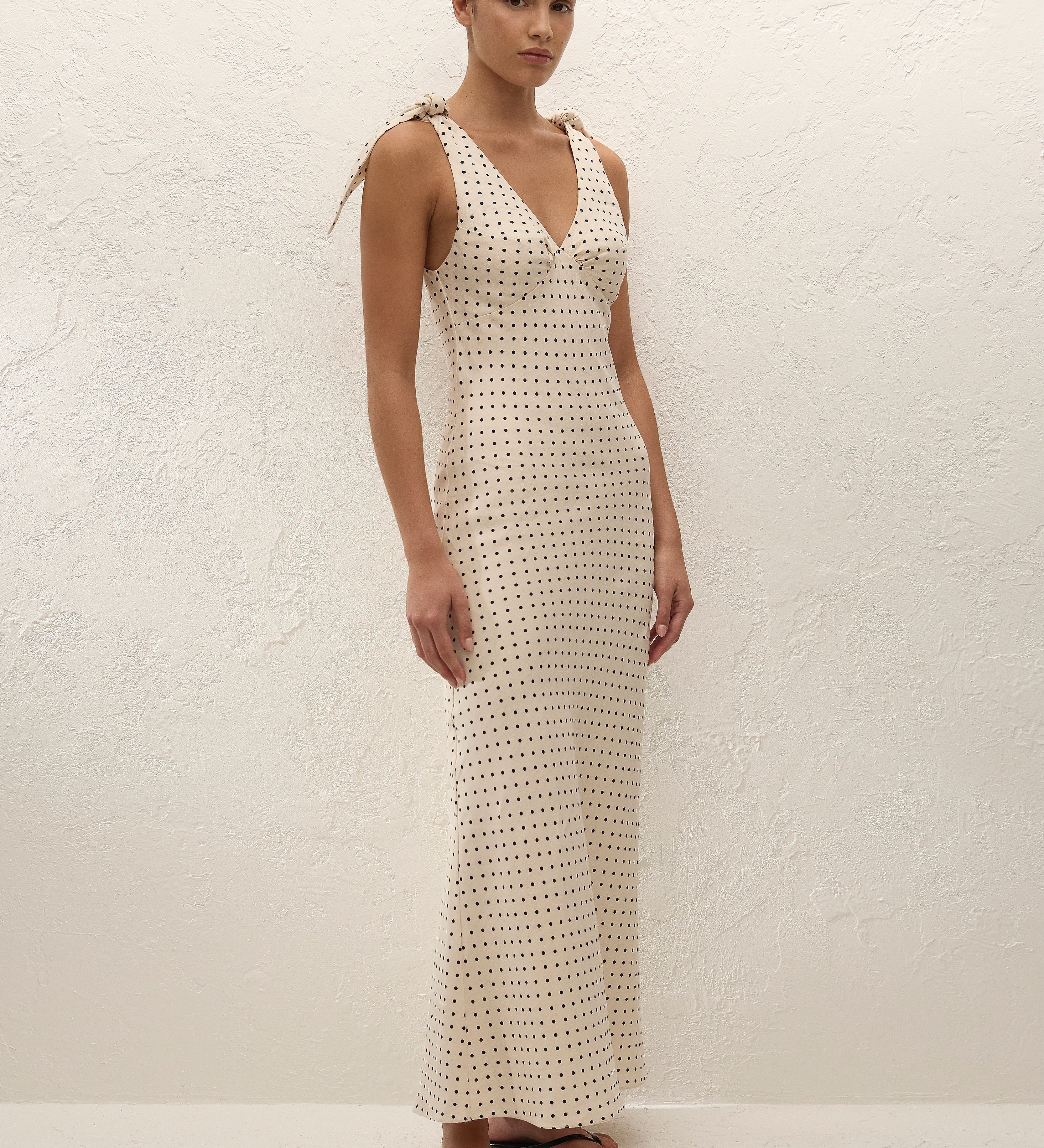 Faithfull - Solana Maxi Dress Lola Polka Dot Cream Black