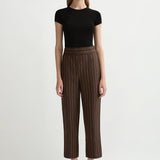 Posse - THEA TROUSER - CHOCOLATE CREAM PINSTRIPE