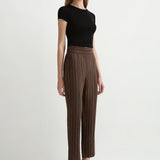 Posse - THEA TROUSER - CHOCOLATE CREAM PINSTRIPE