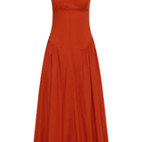 Faithfull - Olas Midi Dress Dusty Tomato