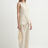 Posse - MACKENZIE TROUSER - CREAM PINSTRIPE