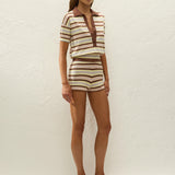 Faithfull - Playa Mini Short Breton Stripe Petal