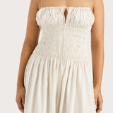 Faithfull - Aya String Maxi Dress Cream Pinstripe - Final Sale