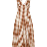 Faithfull - Marais Midi Dress Gingham Cedar