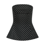 Faithfull - Petro Top Lola Polka Dot Black Cream