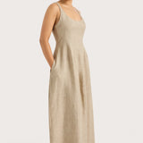 Faithfull - Sanne Midi Dress Oatmeal - Final Sale