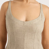 Faithfull - Sanne Midi Dress Oatmeal - Final Sale