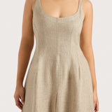 Faithfull - Sanne Midi Dress Oatmeal - Final Sale