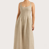 Faithfull - Sanne Midi Dress Oatmeal - Final Sale