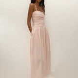 Faithfull - Portlligat Maxi Dress Carmen Stripe Peony White