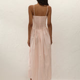 Faithfull - Portlligat Maxi Dress Carmen Stripe Peony White