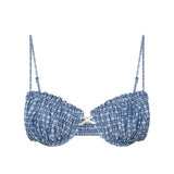 Faithfull - Moana Bikini Top Vintage Blue Check