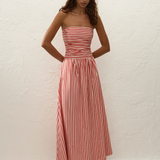 Faithfull - Vera Maxi Dress Orozco Stripe Dusty Tomato