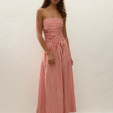 Faithfull - Vera Maxi Dress Orozco Stripe Dusty Tomato
