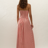 Faithfull - Vera Maxi Dress Orozco Stripe Dusty Tomato