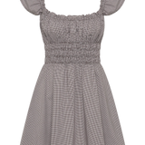Faithfull - Janne Mini Dress Hanne Gingham Espresso