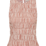 Faithfull - Cales Top Paloma Check Cinnamon White