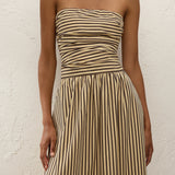 Faithfull - Vera Maxi Dress Carmen Stripe Sand Cedar