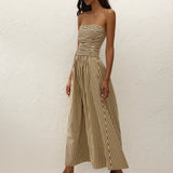 Faithfull - Vera Maxi Dress Carmen Stripe Sand Cedar