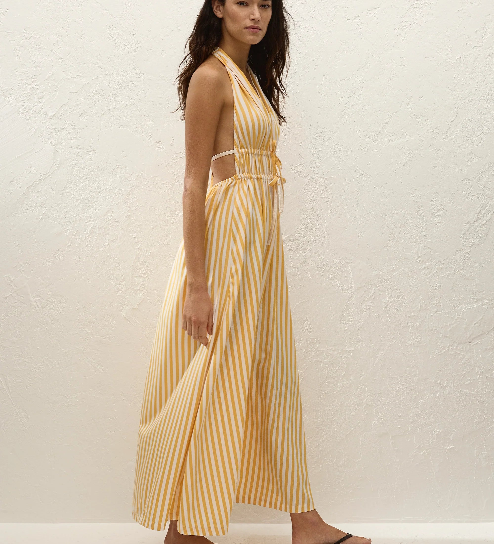 Faithfull - Ermita Midi Dress Orozco Stripe Mustard