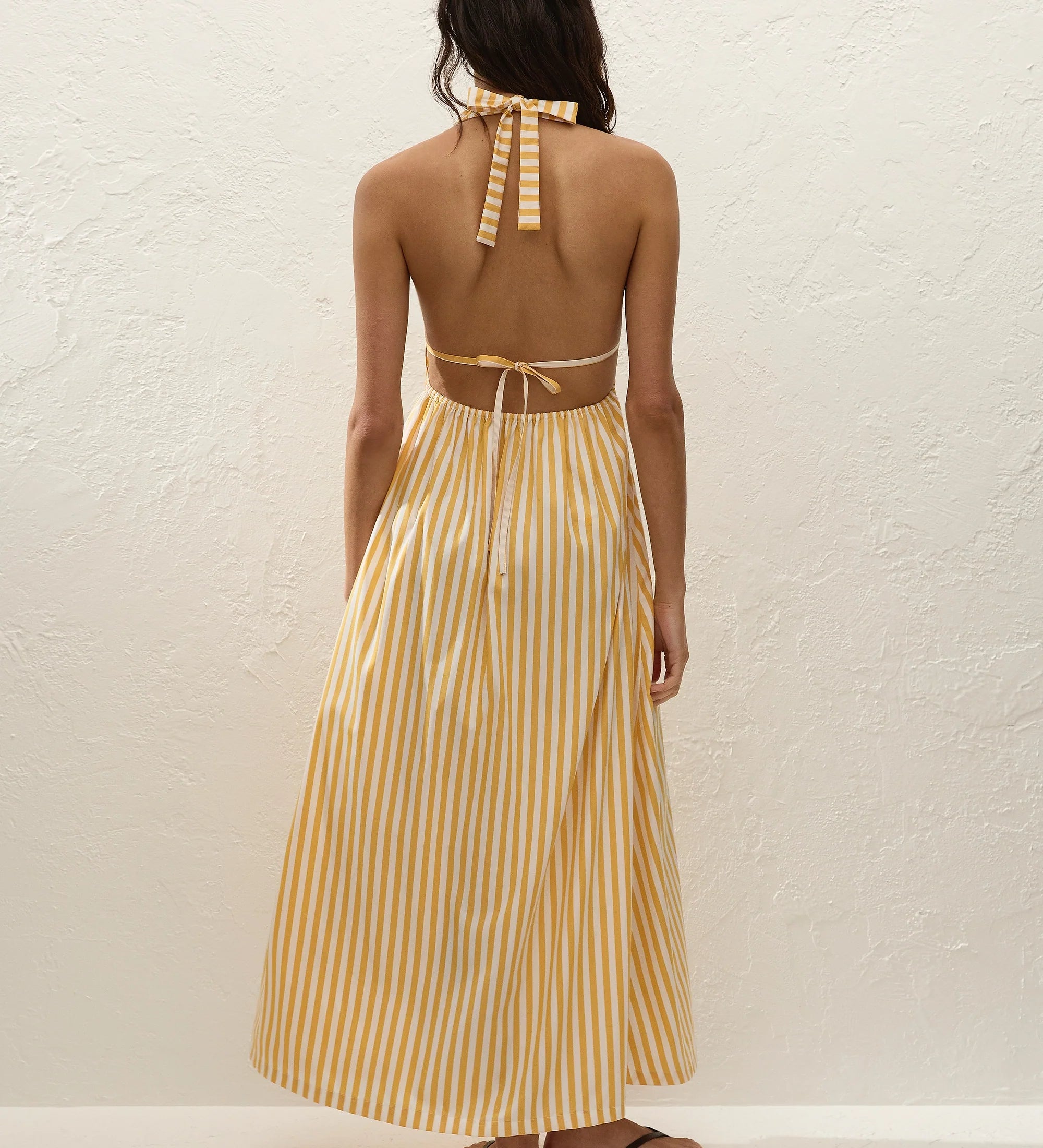 Faithfull - Ermita Midi Dress Orozco Stripe Mustard