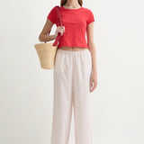 Posse - MARLOWE PANT - CREAM & RED POLKA DOT