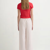 Posse - MARLOWE PANT - CREAM & RED POLKA DOT