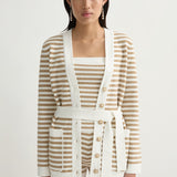 Posse - ARI CARDIGAN - TAN STRIPE