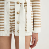 Posse - ARI CARDIGAN - TAN STRIPE