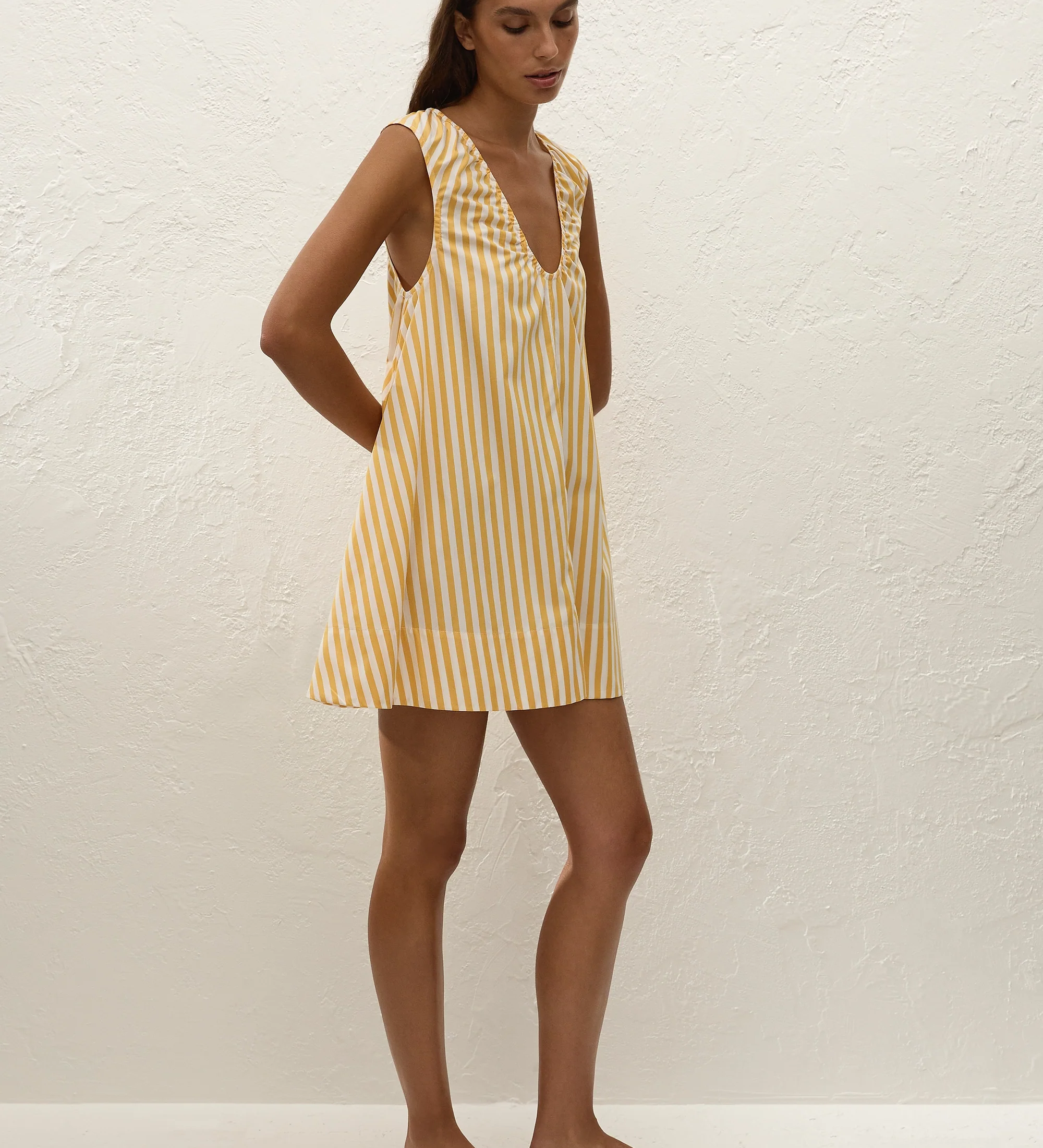 Faithfull - Pedrera Mini Dress Orozco Stripe Mustard