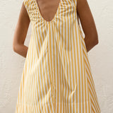 Faithfull - Pedrera Mini Dress Orozco Stripe Mustard
