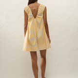 Faithfull - Pedrera Mini Dress Orozco Stripe Mustard