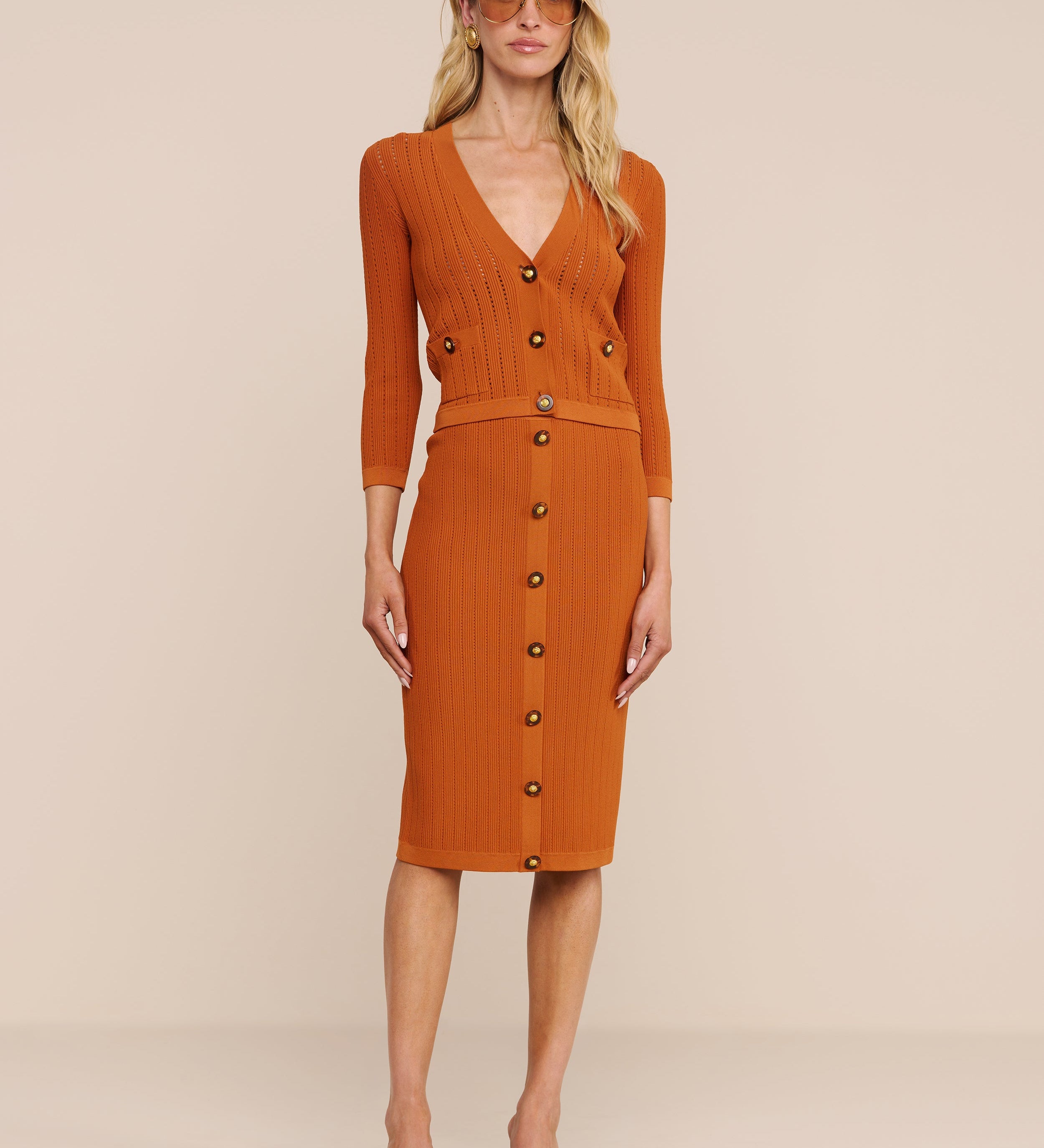 L'AGENCE - Irvin Pointelle Knit Cardigan