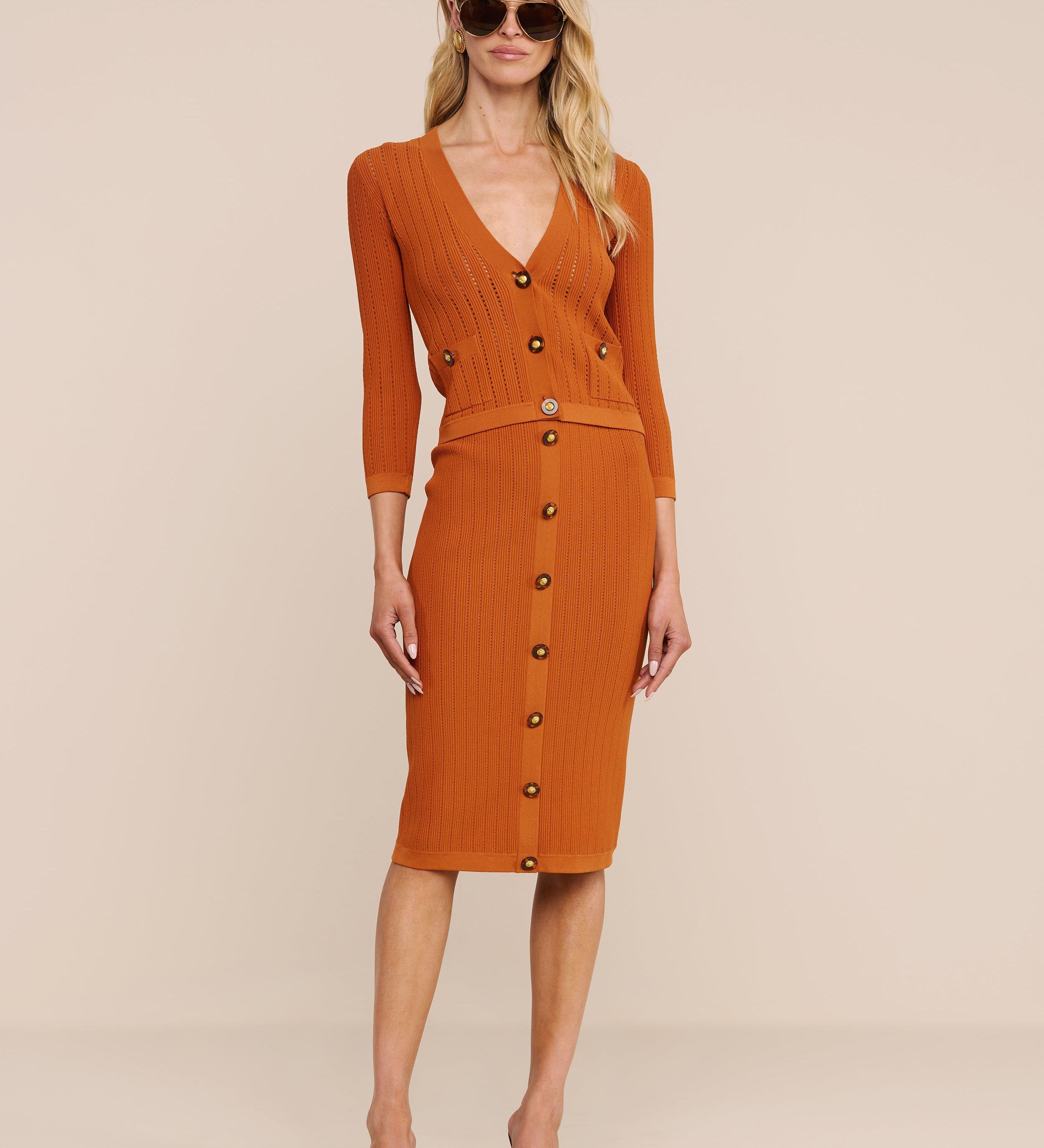 L'AGENCE - Irvin Pointelle Knit Cardigan