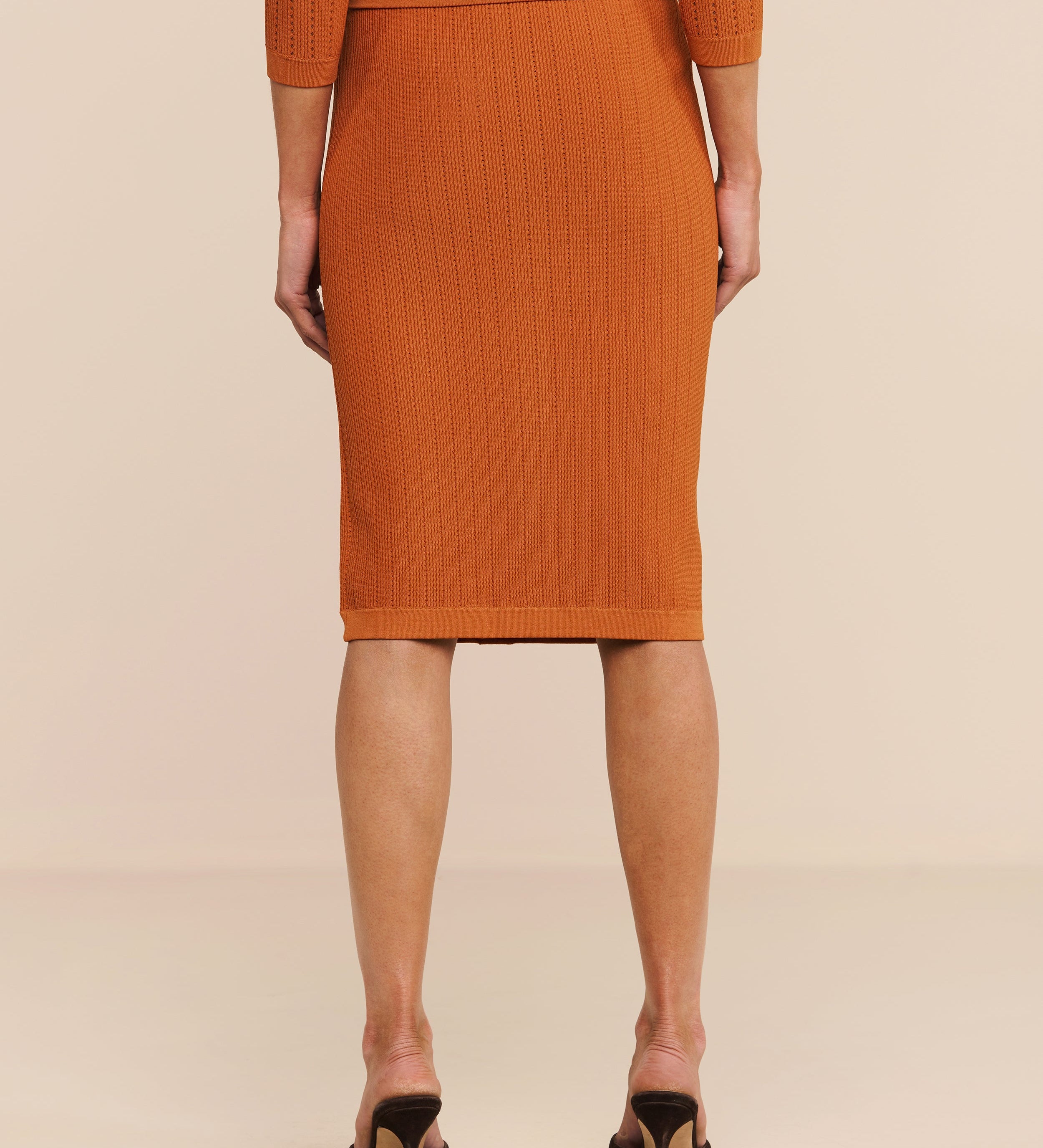 L'AGENCE - Melania Pointelle Knit Skirt