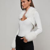 L'AGENCE - Haru Faux Fur Shrug