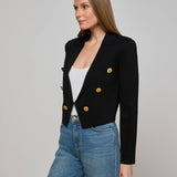 L'AGENCE - Elio Cropped Knit Blazer