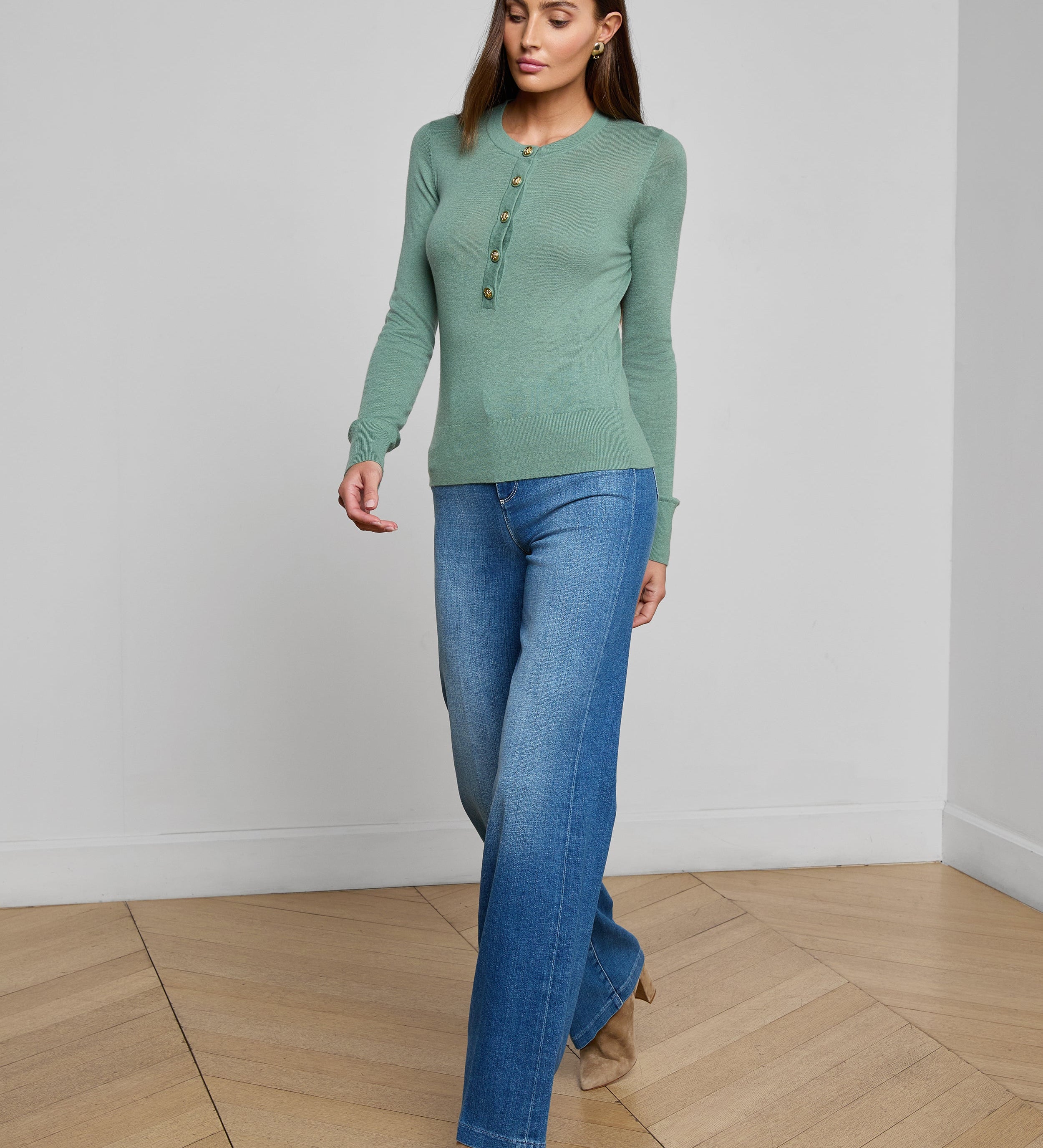 L'AGENCE - Ronda Knit Henley Top
