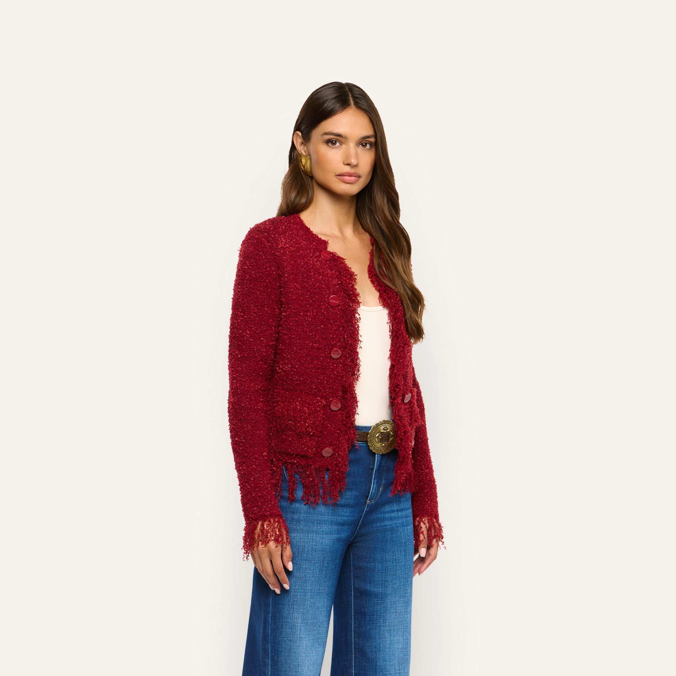 L'AGENCE - Mireille Fringe Cardigan